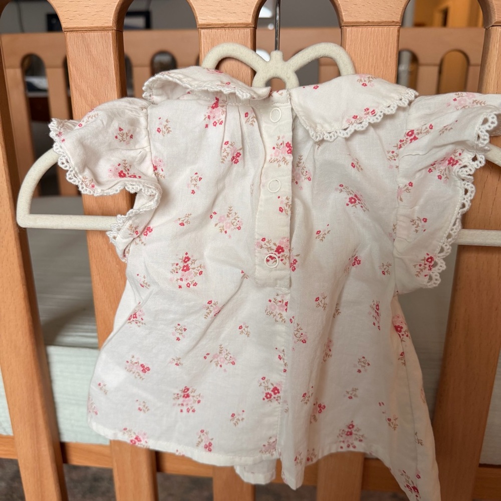 Nordstrom Cream and Pink Floral Diaper Cover Set - Picture 4 of 4